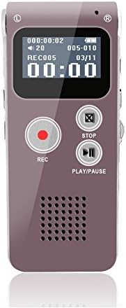 Digital Voice Recorder, Multifunctional Rechargeable Dictaphone, Portable Recorder, MP3 Player with LCD display-Red