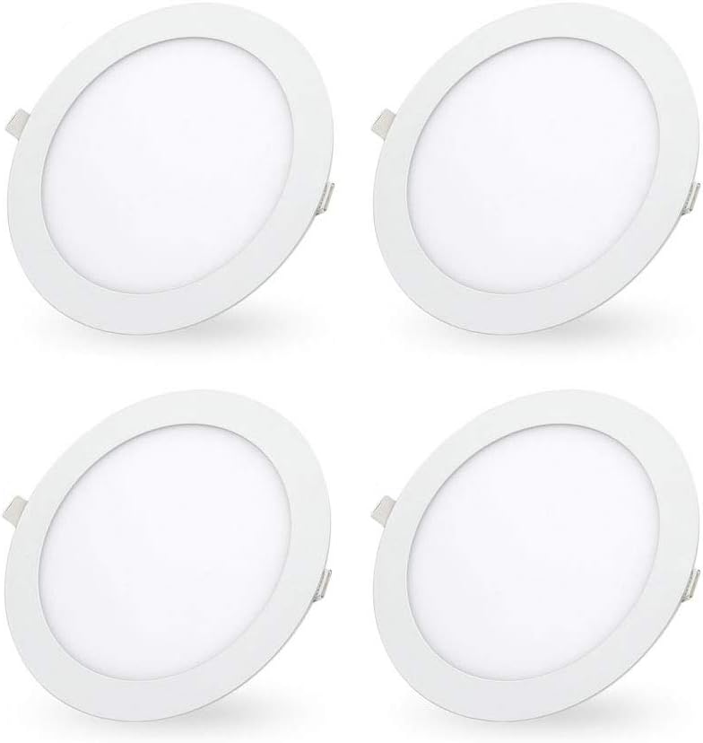 LED Recessed Lighting Retrofit, 7-inch 18 Watt 6000K Daylight White Ultra-Thin LED Ceiling Can Light Downlight Easy Installation-4 Pack