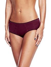 TUTUESTHER - Bragas para mujer de período, posparto, ropa interior, corte en C, a prueba de fugas, calzoncillos tipo hipster menstruales