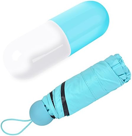 Ultra Mini and Light Umbrella, InPoTo Small Mini Umbrella with Cute Capsule Case