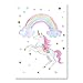 NADARDA Canvas Unicorn Wall Posters, Rainbow Unicorn Wall Art Prints Painting Decoration Pictures Set of 3 Girls Kids Bedroom Nursery Wall Decor, (UNFRAMED)