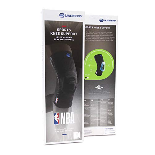 BAUERFEIND Knee Bandage Sports Knee Support NBA Unisex in Black, 1