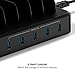 Bototek 6-Port USB Charging Station Dock & Organizer with USB C Port for Smartphones, Tablets & Other Gadgets
