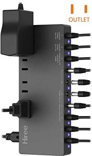 Hiree Guitar Pedal Power Supply Adapter Station Distributor 10 Isolated DC Output for 9V/12V/18V Effect PedalBoard with 4 AC Outlet for Charging Speaker, Musical Instruments - Thumbnail 7