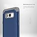 for Galaxy S8 case, PIXIU Shockproof Hybrid High Impact Hard Plastic Soft Silicon Rubber Armor Protective case Cover for Galaxy s8 2017 Release Navy Blue