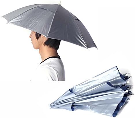 Blue Foldable Outdoor Sports Golf Fishing Hunting Camping Sun Brolly Umbrella Bucket Hat Cap