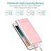 Portable Charger 10000mAh Cell Phone Power Bank Portable Battery Pack External Backup BENANNA Dual Input Compatible with iPhone X XS Max XR 8 7 6 Plus Se 11 10 Android Galaxy iPad - Rose Gold Pink