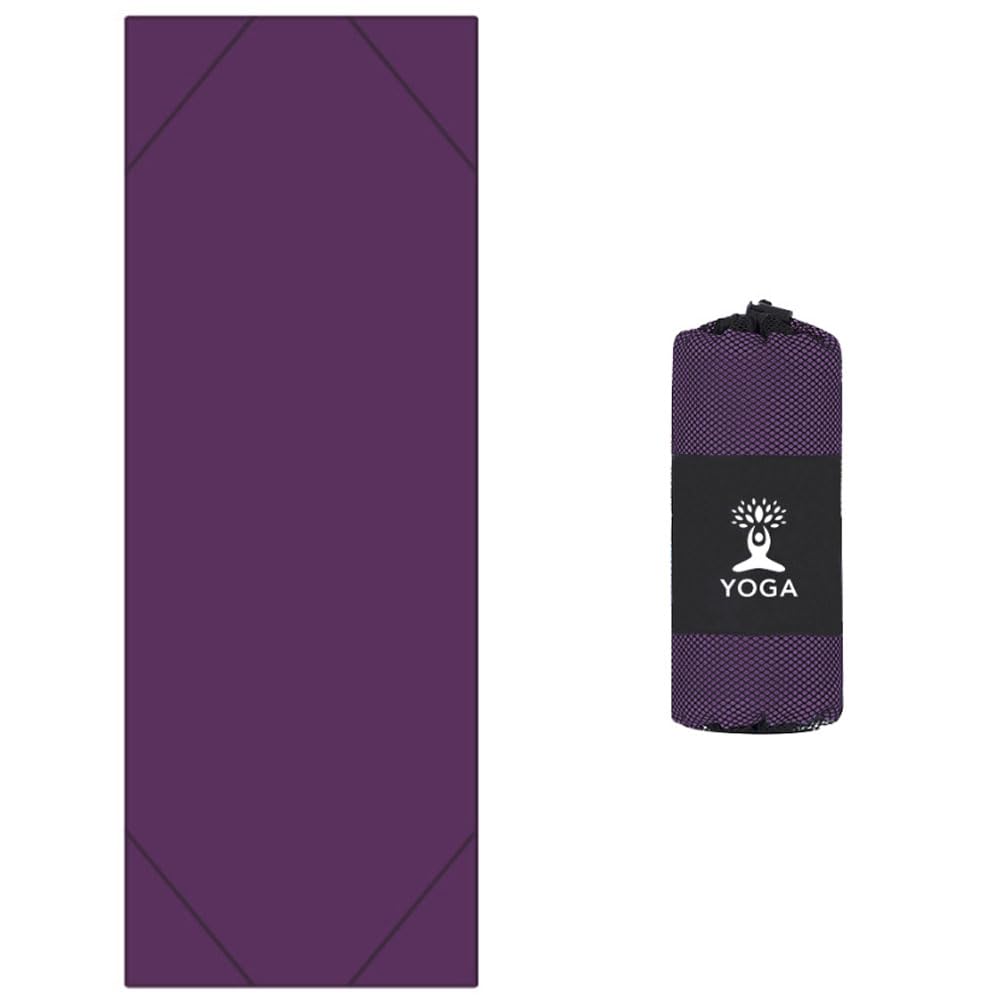 Yoga Towel Non-slip Yoga Towel Yoga Mat Hot Mat Cloth Breathable Yoga Mat Towel with Mesh Carrying Bag for Bikram Pilates Gym Workout
