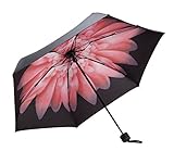 Fidus Ultra light Mini Compact Travel Umbrella – Windproof Portable Parasol Sun & Rain Outdoor Golf Umbrella With 95% UV Protection for Women Men Kids-pink daisy