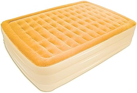 SAB-202 AirCloud SuperbAir Collection Butterscotch/French Vanilla 19" High Queen Size Air Bed with Built-In Pump