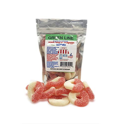 Watermelon Gummies,(1000mg) Premium Organic Hemp Infused Gummies,20 Count,50 mg Each,THC Free