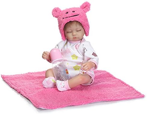 Rayish Reborn Baby Doll Soft Silicone 18inch 45cm Magnetic Lovely Lifelike Cute Boy Girl Toy Sleeping Baby