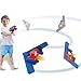 Play22 Lunar Launcher Toy Flying Airplane Disc Gun - 6 Flying Airplane Set for Kids - UFO Flying Saucers Flys Over 50 Feet - Shoot and Fly Airplane Toy, Gun Spin Toy for Indoor and Outdoor Best Gift