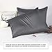 Ravmix Silk Pillowcase for Hair and Skin Both Sides 21Momme Silk Pillow Case Standard Size with Hidden Zipper, 1PCS, 20×26inches, Space Gray