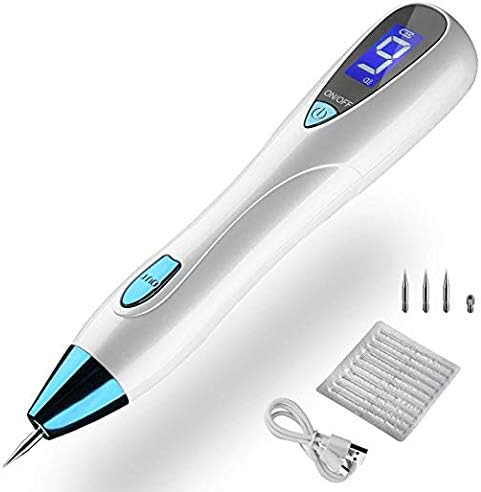 Pen 9 Levels LED Spotlight 1 Makeup Bag Silver for Freckle Dot Dark Spot Tattoo Wart blue
