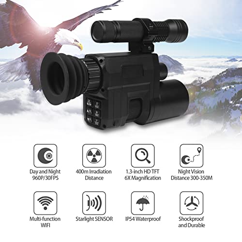 HUDAKWA WiFi Digital Night Vision Scope Video Camera for Riflescopes