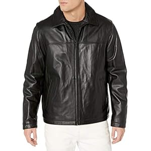 tommy hilfiger men's smooth lamb faux leather unfilled bomber jacket