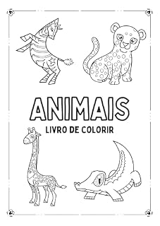 Livro Animais : Livro para colorir