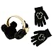 Disney Girls Minnie Mouse Acrylic Knit Winter Headwear with Character Bow and Matching Glove Set
