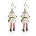 Everydaying Handmade Christmas Dangle Hook Earrings, Holiday Party Drop Earrings, Festival Gift Idea, Thanksgiving Themed Earrings, Small Cute Christmas Costume Jewelry for Women Girls