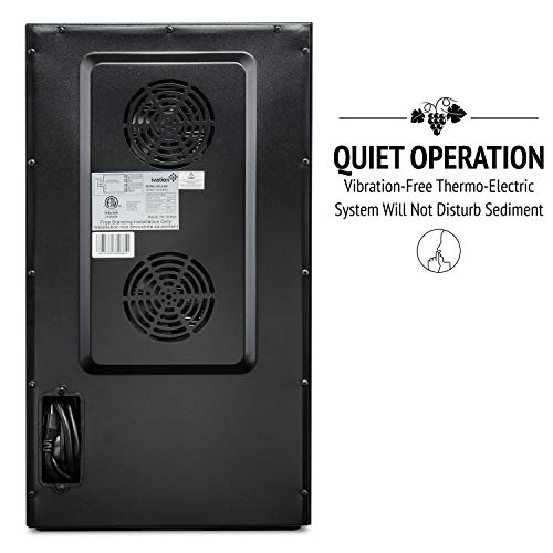 Ivation Premium Stainless Steel 18 Bottle Dual Zone Thermoelectric Wine