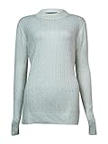Karen Scott Womens Cable Knit Ribbed Trim Pullover Sweater