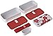 monbento - Bento Box MB Original Blossom with Compartments - 2 Tier Leakproof Lunch Box for Work and Meal Prep - BPA Free - Food Grade Safe - Japanese Flowers - Red & White