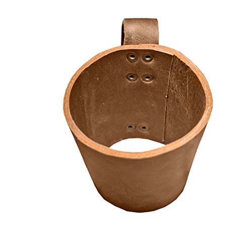 Rustic Leather Pint Sleeve with Handle Handmade by Hide & Drink :: Bourbon Brown Home & Kitchen, Kitchen & Dining, Dining & Entertaining, Glassware & Drinkware, Beer Mugs & Steins