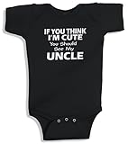 Lil Shirts I'm Cute/See My Uncle Baby Bodysuit