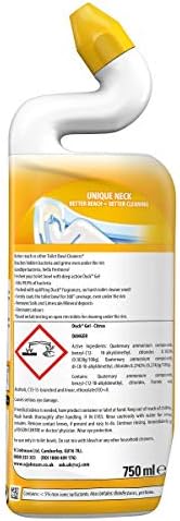 Duck Deep Action Gel Toilet Cleaner Liquid, Removes Limescale, Long Lasting Fragrance, Citrus, Pack of 8 (8 x 750ml) - Image 3