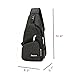Sling Shoulder Crossbody Chest Bag for Men Women Lightweight Hiking Travel Backpack Daypack with USB Charging Port(Black)