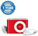 Captcha Stylish MP3 Player with FM Radio Metal Body For All Android/Iphone Devices (Red, Color May Vary)