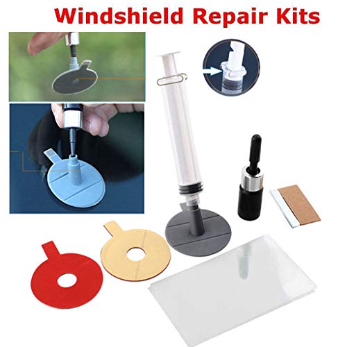 Auto Glass Repair Tool,SuperUS Auto Glass Repair Kit Windshield for Chip & Crack Repair Tools Utile Power (1 Set, Multicolor)