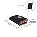 Ladies Luxury Soft Black (Multi Colored Inside) Hand Double-Stitched Real Nappa Leather RFID blocking Small Multi Fall Purse Large Multi Credit Card Wallet with Zip Up Coin Compartment