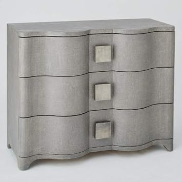 Amazon Com Global Views Linen Wrapped Midcentury Gray Accent