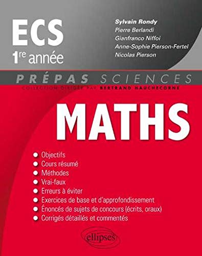 MathÃ©matiques ECS 1e annÃ©e (French Edition) by (Paperback)