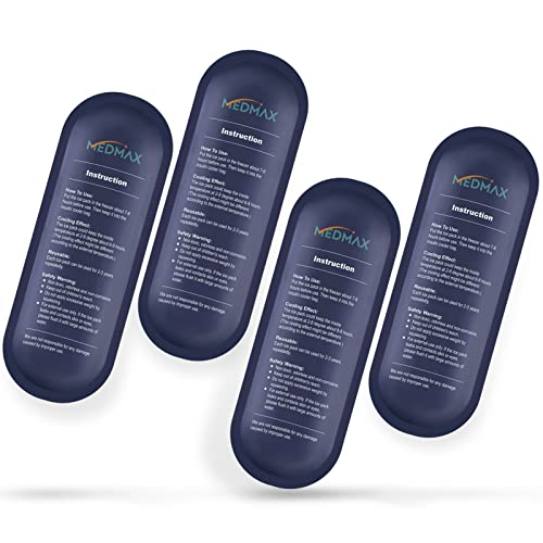 MDMAX Ice Packs for Insulin Travel Case, Reusable TSA Approved Insulin Cooler Ice Packs for Insulated Travel Medical Diabetic Supplies Storage Organizer Bag (4 Pack)