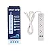 Finduat Power Strip Surge Protector 3-Outlets 4-USB Charging Ports, Adapter For Home/Office/Travel Mini Power Strip Charging Ports Power Adapter 6.56 fts Cable – White