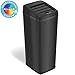 iTouchless 14 Gallon Sliding Lid Automatic Sensor Trash Can with Odor Filter System, 52 Liter Black Steel Touchless Kitchen Garbage Bin, Matte Black