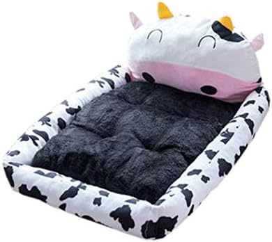 Bagirl Green Cute Cartoon Pet Nest Cat Dog Pet Beds (S, Cow)