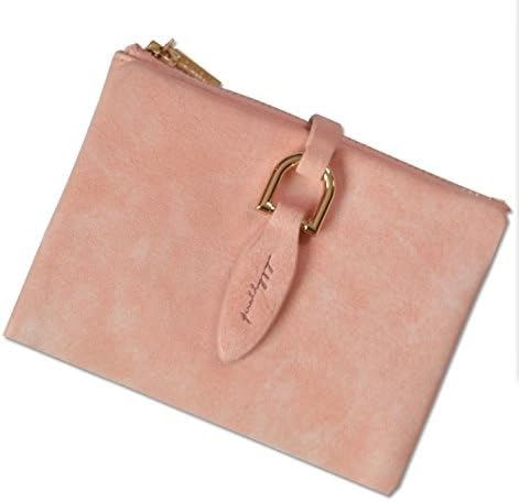 Amazon Co Jp 二つ折り財布 超軽い財布 薄い財布 アースカラー二つ折り財布 小銭入れあり ミニ財布 レディース 女性用 極小財布 ピンク 服 ファッション小物