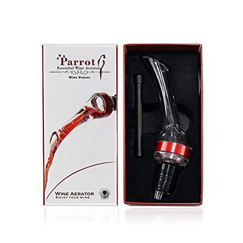 Baen Sendi Wine Aerator Pourer - Aerating Wine Pourer - Premium Wine Decanter (Red(parrot)) - Thumbnail 6