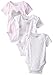 Petit Lem Baby Girls' Newborn Bow Heart 3 Pack Bodysuits