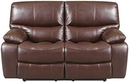 Oliver Pierce OP0021 Mason Leather, Power Reclining Loveseat, Brown
