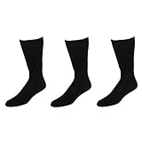 Extra Wide Sock Co. Mens Cotton Wide Big and Tall Tube Socks (Pack of 3)