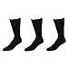 Extra Wide Sock Co. Mens Cotton Wide Big and Tall Tube Socks (Pack of 3), Black