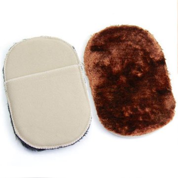 2pcs Multifunctional Soft Plush Wipe Shoes Mitt Brush Cleaning Gloves Shoes Care Tool by DOM