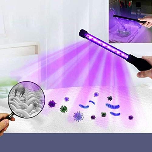 Portable 3W UV Wand, Handheld Waterproof UV Lamp Sterilizer for Hotel Household Wardrobe Toilet Car Kitchen tToys Pet Area, Travel Size Air Purifier