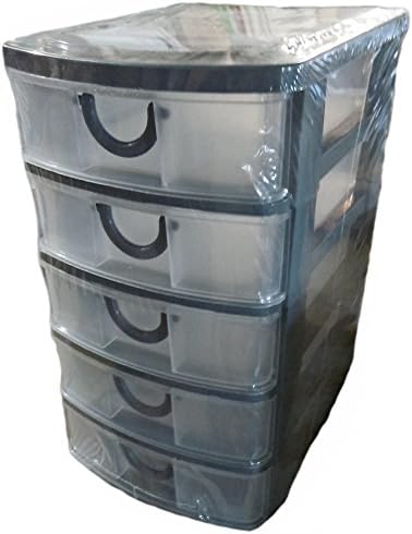 5 Drawer Desktop Storage Organizer, Grey