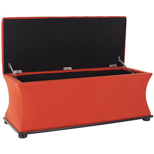 Orange Storage Bench Tangerine, Coral